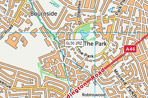 GL50 2RZ map - OS VectorMap District (Ordnance Survey) GL50 2RZ map - OS VectorMap District (Ordnance Survey)