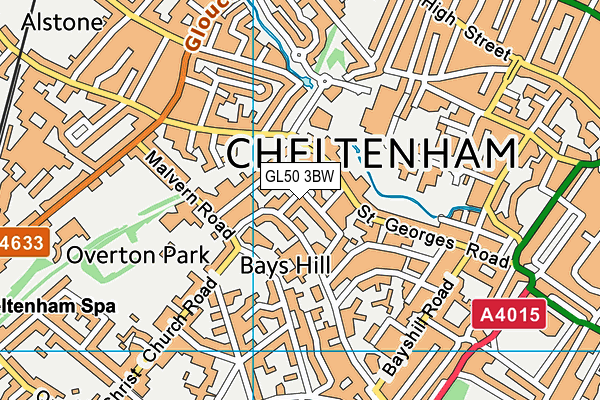 GL50 3BW map - OS VectorMap District (Ordnance Survey) GL50 3BW map - OS VectorMap District (Ordnance Survey)