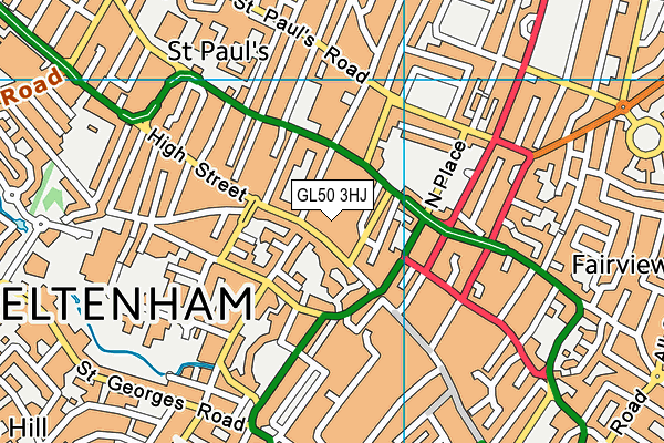 GL50 3HJ map - OS VectorMap District (Ordnance Survey) GL50 3HJ map - OS VectorMap District (Ordnance Survey)
