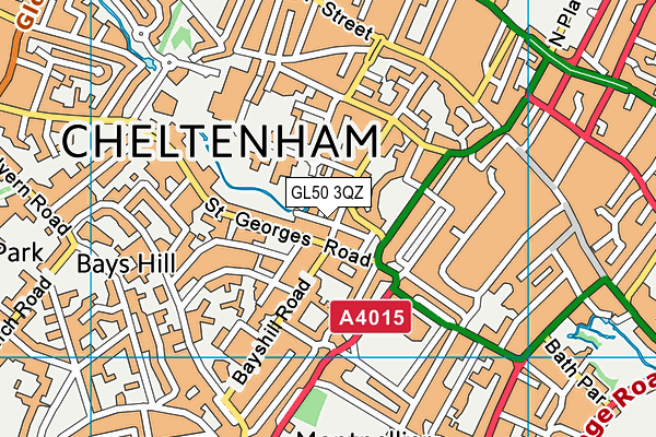 GL50 3QZ map - OS VectorMap District (Ordnance Survey) GL50 3QZ map - OS VectorMap District (Ordnance Survey)