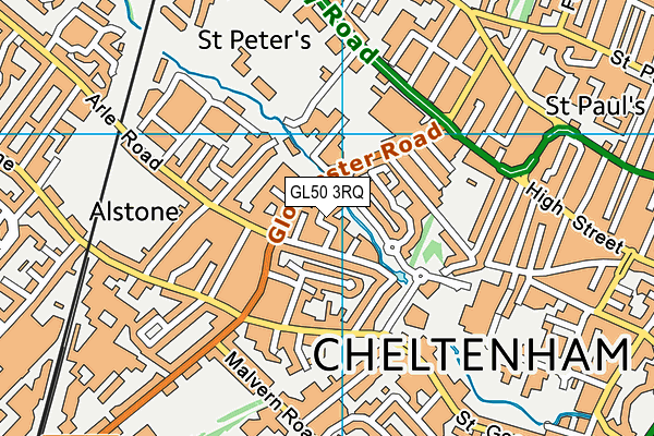 GL50 3RQ map - OS VectorMap District (Ordnance Survey) GL50 3RQ map - OS VectorMap District (Ordnance Survey)