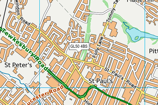 GL50 4BS map - OS VectorMap District (Ordnance Survey) GL50 4BS map - OS VectorMap District (Ordnance Survey)