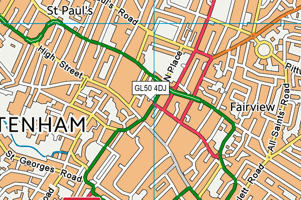 GL50 4DJ map - OS VectorMap District (Ordnance Survey) GL50 4DJ map - OS VectorMap District (Ordnance Survey)