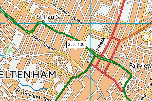 GL50 4DU map - OS VectorMap District (Ordnance Survey) GL50 4DU map - OS VectorMap District (Ordnance Survey)