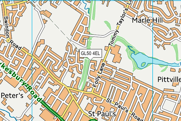 GL50 4EL map - OS VectorMap District (Ordnance Survey) GL50 4EL map - OS VectorMap District (Ordnance Survey)