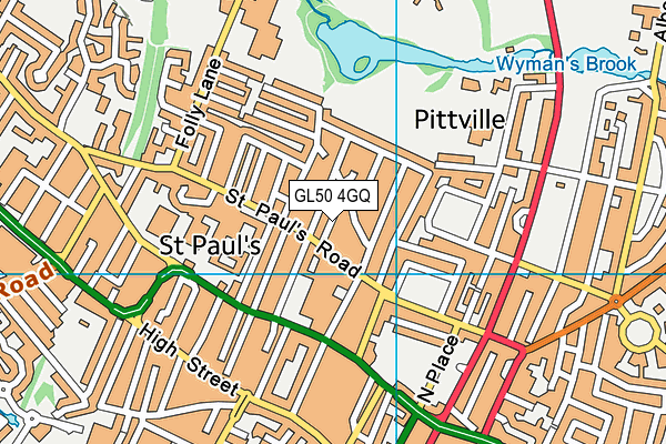GL50 4GQ map - OS VectorMap District (Ordnance Survey) GL50 4GQ map - OS VectorMap District (Ordnance Survey)