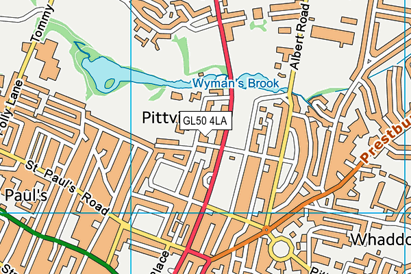 GL50 4LA map - OS VectorMap District (Ordnance Survey) GL50 4LA map - OS VectorMap District (Ordnance Survey)