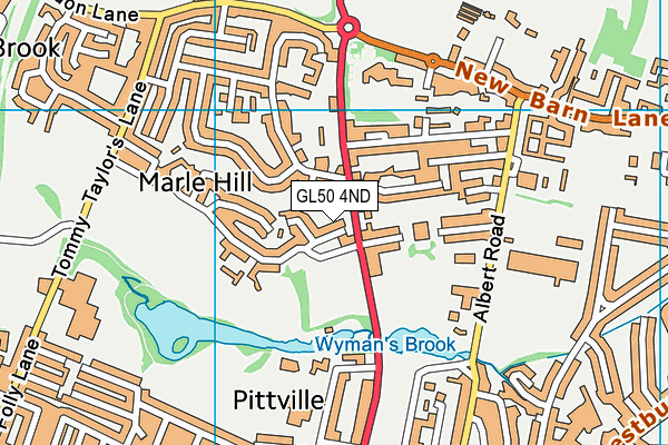 GL50 4ND map - OS VectorMap District (Ordnance Survey) GL50 4ND map - OS VectorMap District (Ordnance Survey)