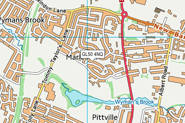 GL50 4NQ map - OS VectorMap District (Ordnance Survey) GL50 4NQ map - OS VectorMap District (Ordnance Survey)