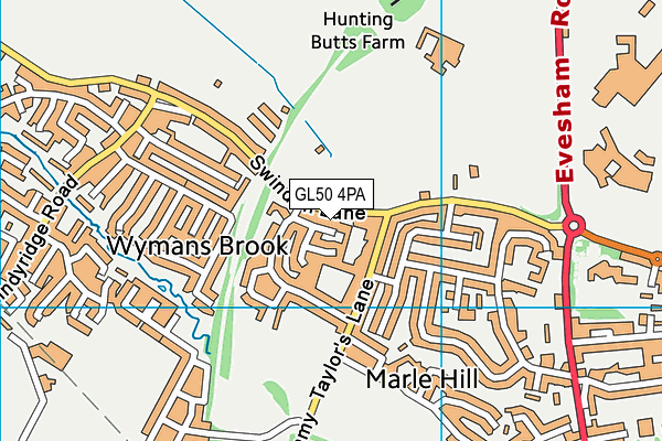 GL50 4PA map - OS VectorMap District (Ordnance Survey) GL50 4PA map - OS VectorMap District (Ordnance Survey)
