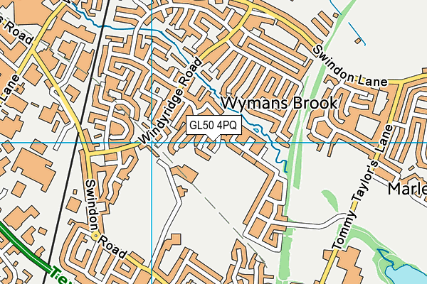 GL50 4PQ map - OS VectorMap District (Ordnance Survey) GL50 4PQ map - OS VectorMap District (Ordnance Survey)