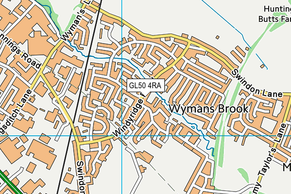 GL50 4RA map - OS VectorMap District (Ordnance Survey) GL50 4RA map - OS VectorMap District (Ordnance Survey)