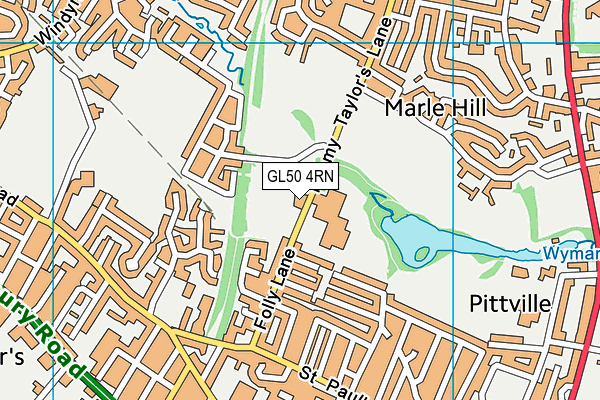 GL50 4RN map - OS VectorMap District (Ordnance Survey) GL50 4RN map - OS VectorMap District (Ordnance Survey)