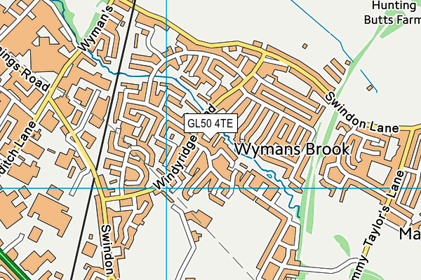 GL50 4TE map - OS VectorMap District (Ordnance Survey) GL50 4TE map - OS VectorMap District (Ordnance Survey)
