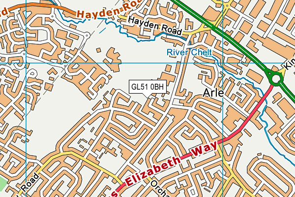 GL51 0BH map - OS VectorMap District (Ordnance Survey) GL51 0BH map - OS VectorMap District (Ordnance Survey)