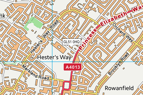 GL51 0HQ map - OS VectorMap District (Ordnance Survey)