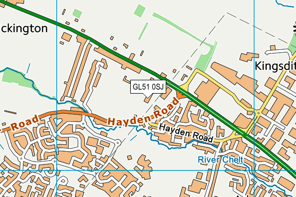 GL51 0SJ map - OS VectorMap District (Ordnance Survey) GL51 0SJ map - OS VectorMap District (Ordnance Survey)