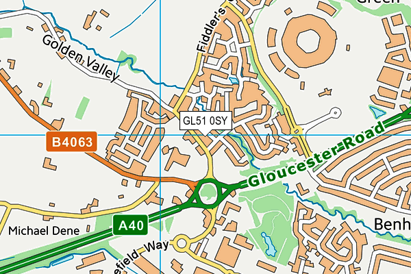 GL51 0SY map - OS VectorMap District (Ordnance Survey) GL51 0SY map - OS VectorMap District (Ordnance Survey)