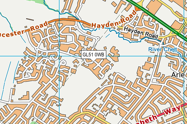 GL51 0WB map - OS VectorMap District (Ordnance Survey) GL51 0WB map - OS VectorMap District (Ordnance Survey)