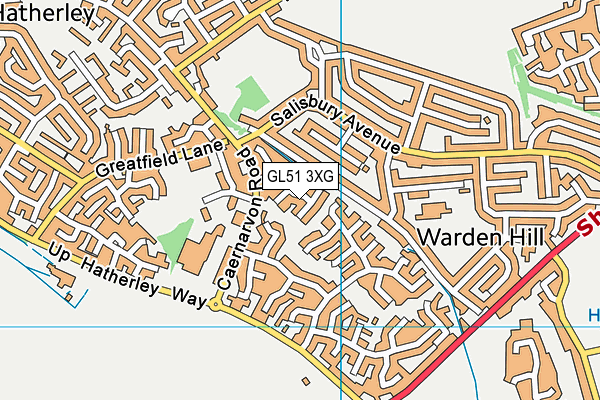 GL51 3XG map - OS VectorMap District (Ordnance Survey) GL51 3XG map - OS VectorMap District (Ordnance Survey)