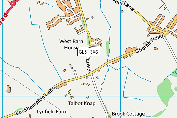 GL51 3XS map - OS VectorMap District (Ordnance Survey) GL51 3XS map - OS VectorMap District (Ordnance Survey)