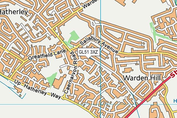 GL51 3XZ map - OS VectorMap District (Ordnance Survey) GL51 3XZ map - OS VectorMap District (Ordnance Survey)