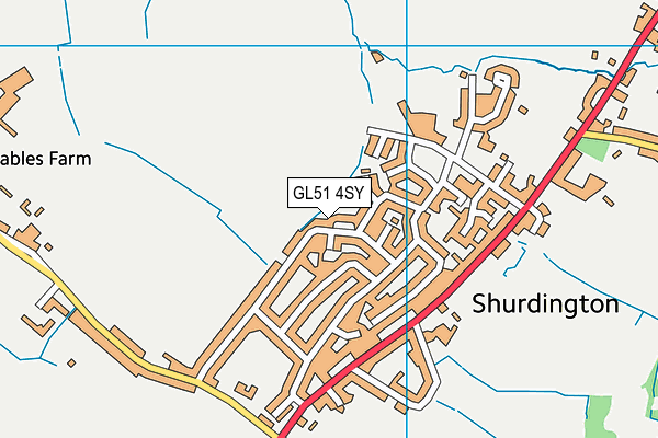 GL51 4SY map - OS VectorMap District (Ordnance Survey) GL51 4SY map - OS VectorMap District (Ordnance Survey)