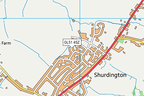 GL51 4SZ map - OS VectorMap District (Ordnance Survey) GL51 4SZ map - OS VectorMap District (Ordnance Survey)