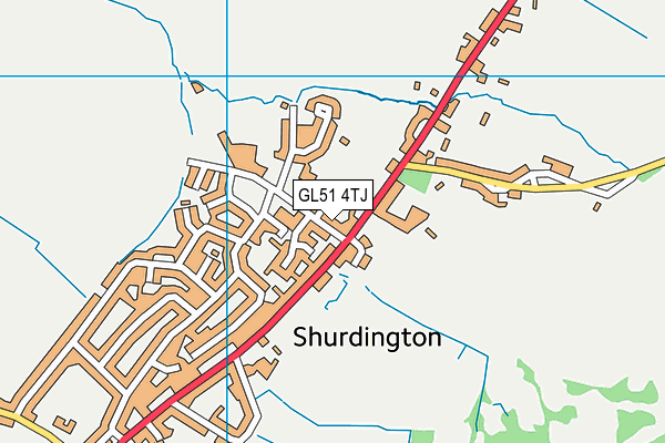 GL51 4TJ map - OS VectorMap District (Ordnance Survey) GL51 4TJ map - OS VectorMap District (Ordnance Survey)