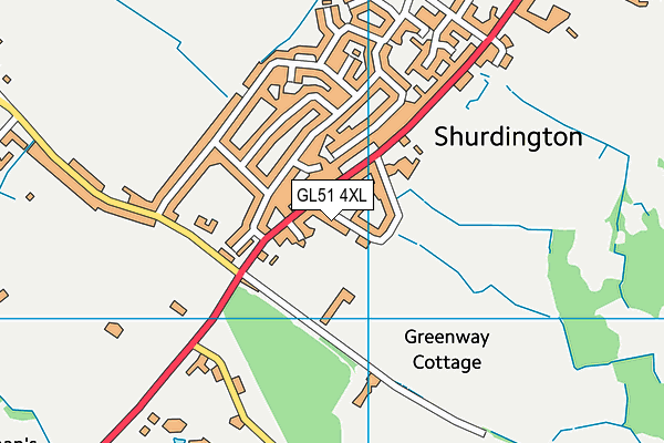 GL51 4XL map - OS VectorMap District (Ordnance Survey) GL51 4XL map - OS VectorMap District (Ordnance Survey)