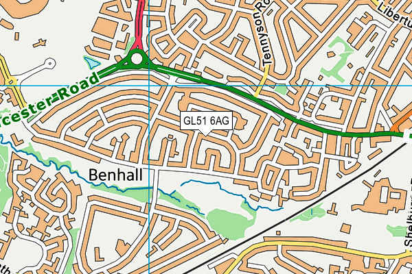 GL51 6AG map - OS VectorMap District (Ordnance Survey) GL51 6AG map - OS VectorMap District (Ordnance Survey)