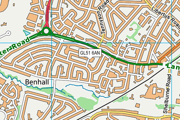 GL51 6AN map - OS VectorMap District (Ordnance Survey) GL51 6AN map - OS VectorMap District (Ordnance Survey)
