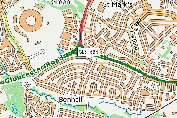 GL51 6BN map - OS VectorMap District (Ordnance Survey) GL51 6BN map - OS VectorMap District (Ordnance Survey)