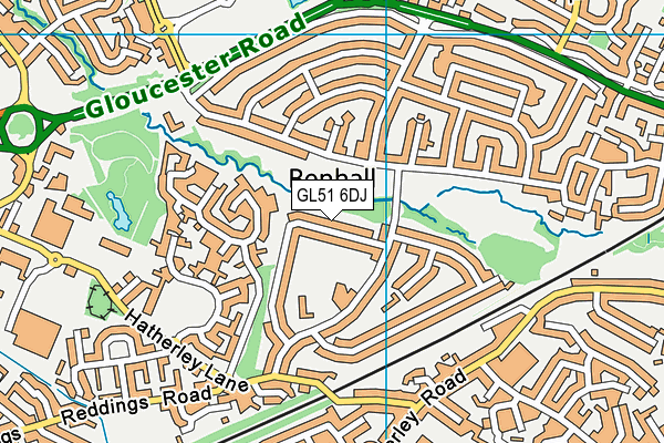 GL51 6DJ map - OS VectorMap District (Ordnance Survey) GL51 6DJ map - OS VectorMap District (Ordnance Survey)