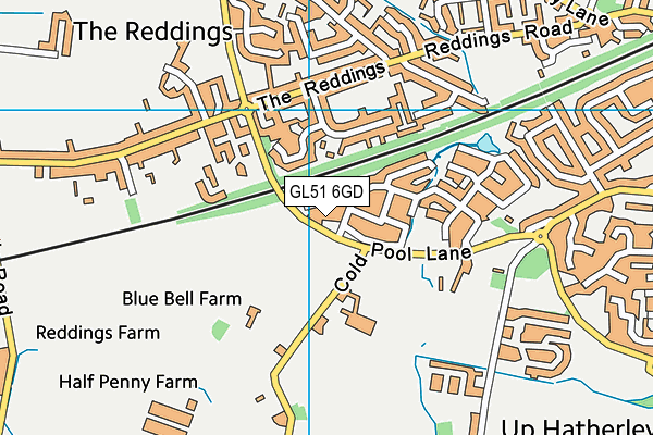 GL51 6GD map - OS VectorMap District (Ordnance Survey)