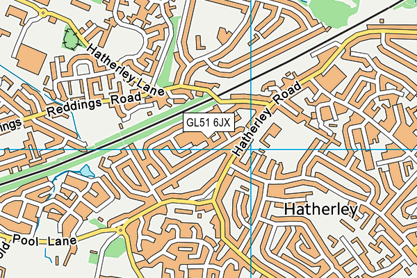GL51 6JX map - OS VectorMap District (Ordnance Survey)