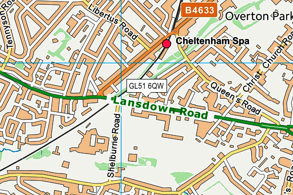 GL51 6QW map - OS VectorMap District (Ordnance Survey)