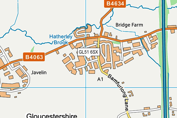 GL51 6SX map - OS VectorMap District (Ordnance Survey) GL51 6SX map - OS VectorMap District (Ordnance Survey)