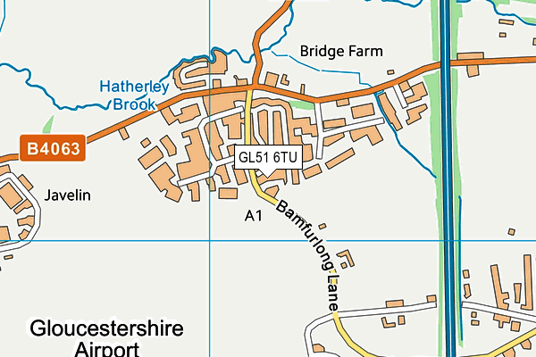GL51 6TU map - OS VectorMap District (Ordnance Survey)