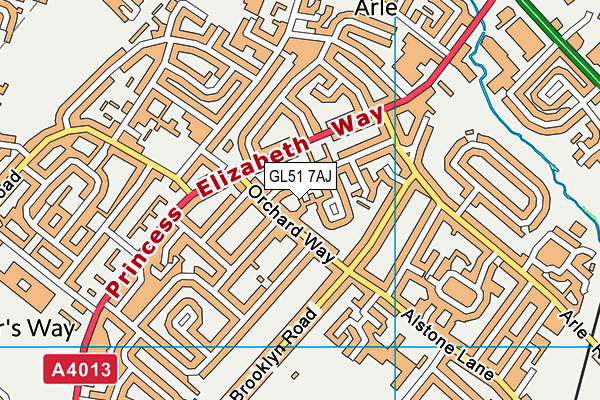 GL51 7AJ map - OS VectorMap District (Ordnance Survey) GL51 7AJ map - OS VectorMap District (Ordnance Survey)