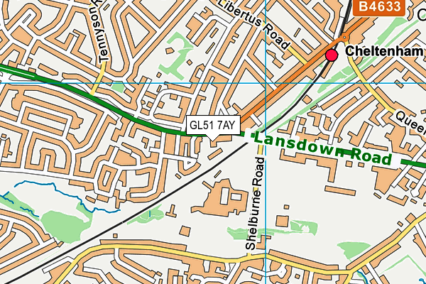 GL51 7AY map - OS VectorMap District (Ordnance Survey) GL51 7AY map - OS VectorMap District (Ordnance Survey)