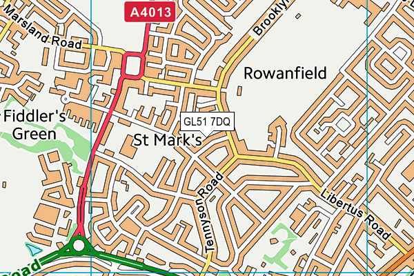 GL51 7DQ map - OS VectorMap District (Ordnance Survey)