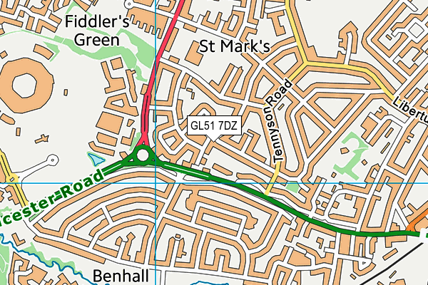 GL51 7DZ map - OS VectorMap District (Ordnance Survey) GL51 7DZ map - OS VectorMap District (Ordnance Survey)