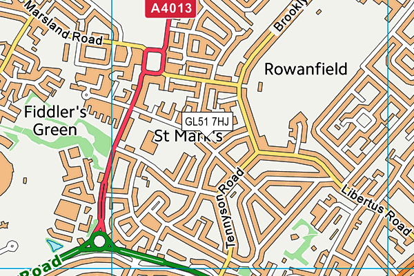 GL51 7HJ map - OS VectorMap District (Ordnance Survey)