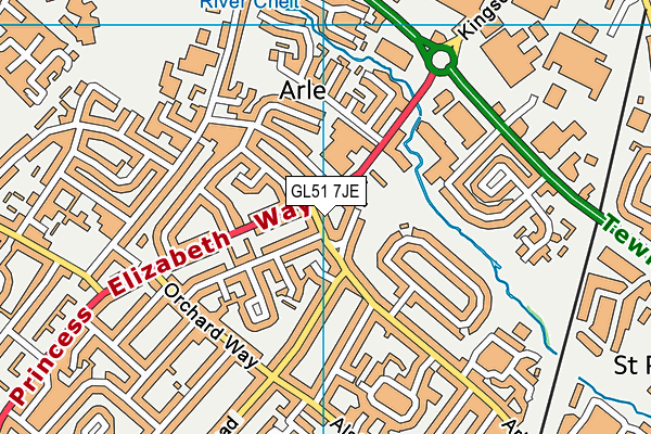 GL51 7JE map - OS VectorMap District (Ordnance Survey) GL51 7JE map - OS VectorMap District (Ordnance Survey)