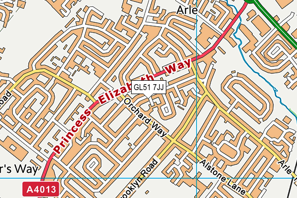 GL51 7JJ map - OS VectorMap District (Ordnance Survey) GL51 7JJ map - OS VectorMap District (Ordnance Survey)