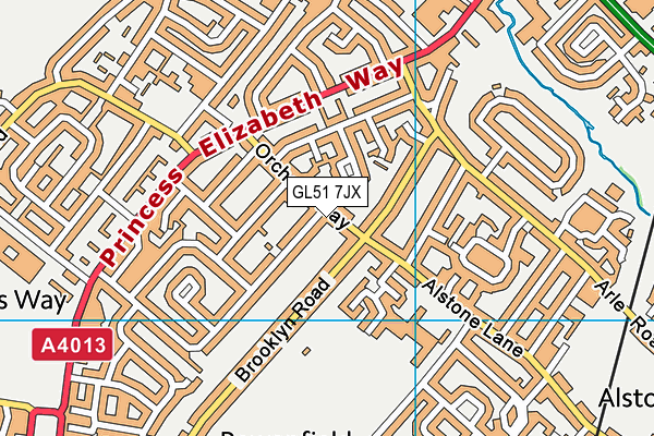 GL51 7JX map - OS VectorMap District (Ordnance Survey) GL51 7JX map - OS VectorMap District (Ordnance Survey)