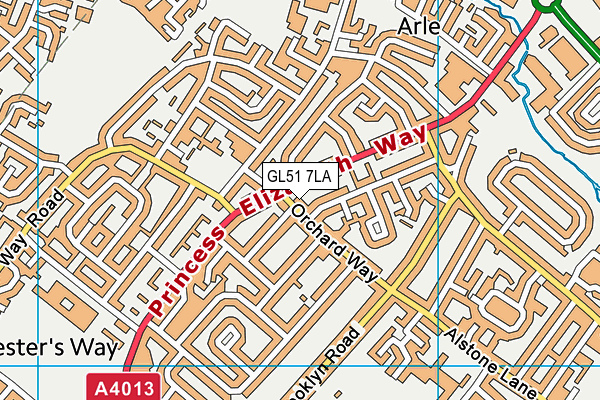 GL51 7LA map - OS VectorMap District (Ordnance Survey) GL51 7LA map - OS VectorMap District (Ordnance Survey)