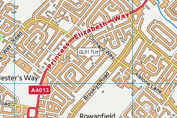 GL51 7LH map - OS VectorMap District (Ordnance Survey) GL51 7LH map - OS VectorMap District (Ordnance Survey)