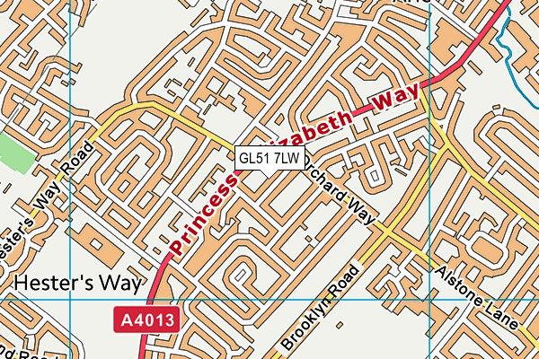GL51 7LW map - OS VectorMap District (Ordnance Survey) GL51 7LW map - OS VectorMap District (Ordnance Survey)